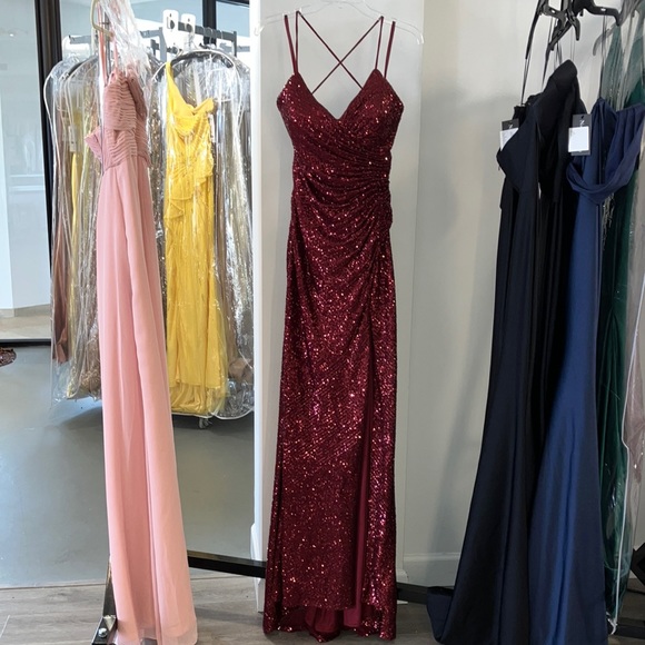 Colors Dresses & Skirts - $50 Sale Burgundy Sequined Dress